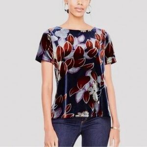 A78-Velvet floral blouse with a touch of Y2K charm #y2kfashion #floralblouse